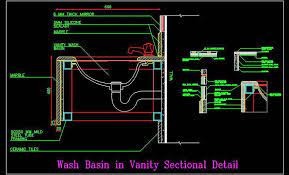 Under Counter Washbasin With Vanity Cad