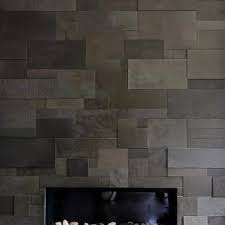 Gray Slate Fireplace Tiles Design Ideas