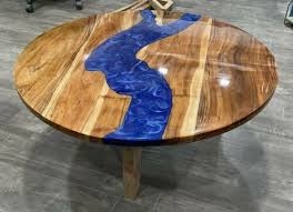 48 Round Wooden Coffee Table