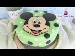 Pin auf mickey mouse & minnie mouse cakes. Micky Maus Fondant Torte Anfangerfreundlich Dank Schablonentechnik Youtube