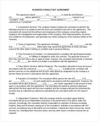 Business Consultant Contract Agreement Template Sample Consulting