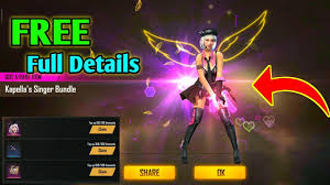 You can use all images for free, even for commercial use. Free Kapella Character On Top Up Reward Event Kapella Character Garena Free Fire Youtube