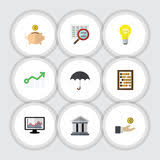Flat Icon Finance Set Of Chart Growth Scan And Other