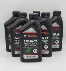toyota sae 0w 20 synthetic motor oil
