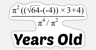 Algebra Equation 40th Birthday Sticker