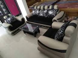 brown 5 seater designer sofa set 3 1 1