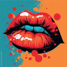 lips pop art sensual mouth fashion