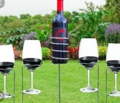 5pc Outdoor Garden Wine Glass Holder