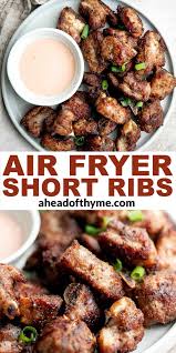 air fryer short ribs ahead of thyme