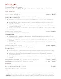 graduate research istant resume
