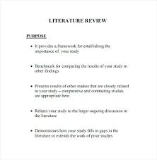 Sample Literature Review Format Edition Fascinating Style