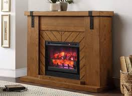 Grand Rustic Electric Fireplace Console
