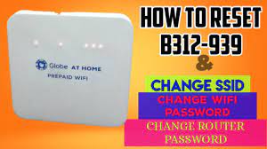 how to reset globe b312 939 modem