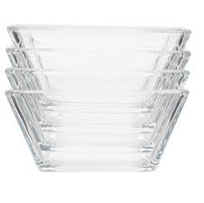 Square Clear Glass Dinnerware Set