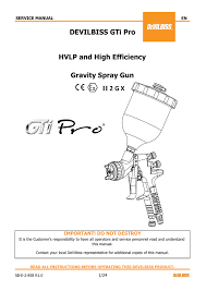Devilbiss Gti Pro Gravity Spray Gun Hvlp And High Efficiency