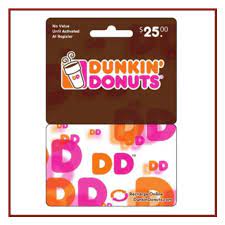 25 dunkin donuts giftcard angela