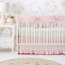 Blush Pink Crib Bedding Set Washed Linen In Dusty Pink Crib Collection