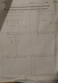 Date Per Hw 8 Solving Equations With
