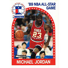 Starting in 1957, almost all standard sized trading cards were, and continue to be, printed with a dimension of 2 1/2 wide by 3 1/2 high. Amazon Com 1990 91 Nba Hoops 65 Michael Jordan Basketball Card Chicago Bulls Collectibles Fine Art