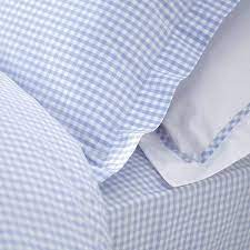 pale blue gingham bedding bed linen