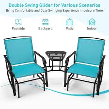 Double Swing Rocker Chair Glass