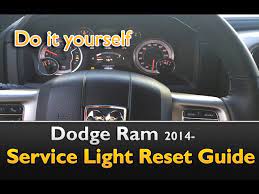 dodge ram 2016 service indicator reset