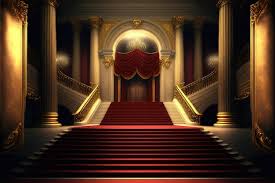 red carpet with grand vip staircase