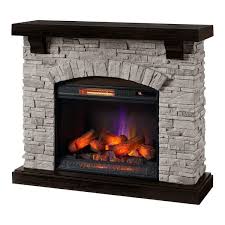 Infrared Faux Stone Electric Fireplace