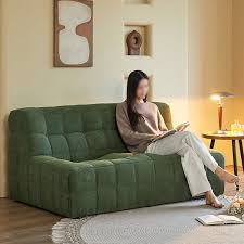 lazy sofa corduroy sponge green