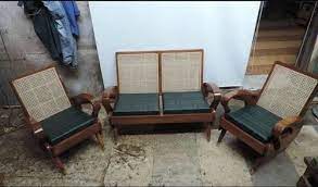 4 Seater Teak Wood Sofa Set