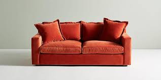 katina red velvet two cushion sofa