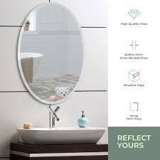 Diana Modern Oval Bathroom Wall Mirror