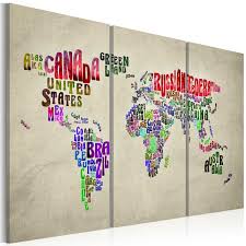 Canvas Painting Colorful Countries