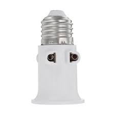 Ac100 240v 4a E27 Abs Eu Plug Connector Accessories Bulb Adapter Lamp Holder Base Screw Light Socket
