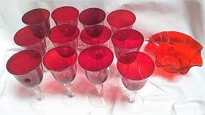 Sold At Auction Ruby Red Wine Glass