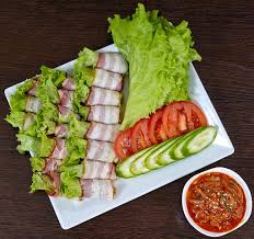 Cut the pork belly strips in shorter bite size pieces. Samgyupsal Recipe Filipino Style Mama S Guide Recipes