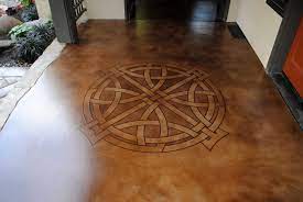 how to stencil a concrete floor