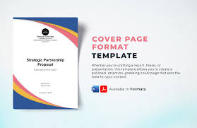 cover page format template in word pdf