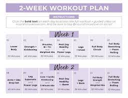 30 days full body workout plan print at