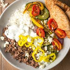 easy ground beef gyro bowls