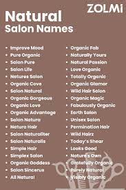 41 organic natural salon name ideas