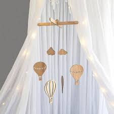 wooden hot air balloon wind chime