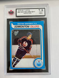 Wayne gretzky rookie card topps. Wayne Gretzky 1979 80 Topps Rookie Card Ksa 7 5 Nm