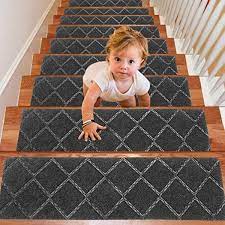 2pcs upgraded stair treads carpet non