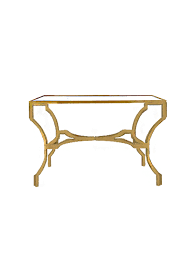 Coffee Table Gold With Glass Top