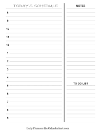 free printable daily planner templates