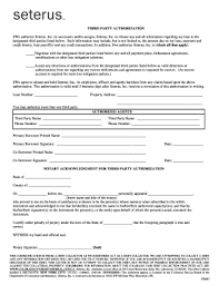 third party authorization letter form
