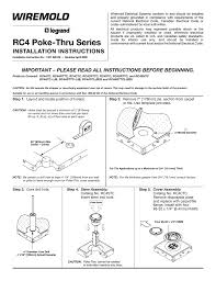 poke thru devices installation instructions