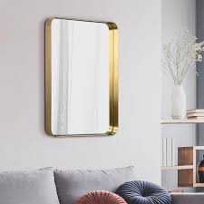 Empire Art Direct Psm 10101 2230 Ultra Brushed Gold Stainless Steel Rectangular Wall Mirror