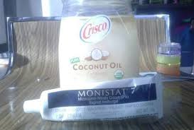 how to use monistat and coconut oil for